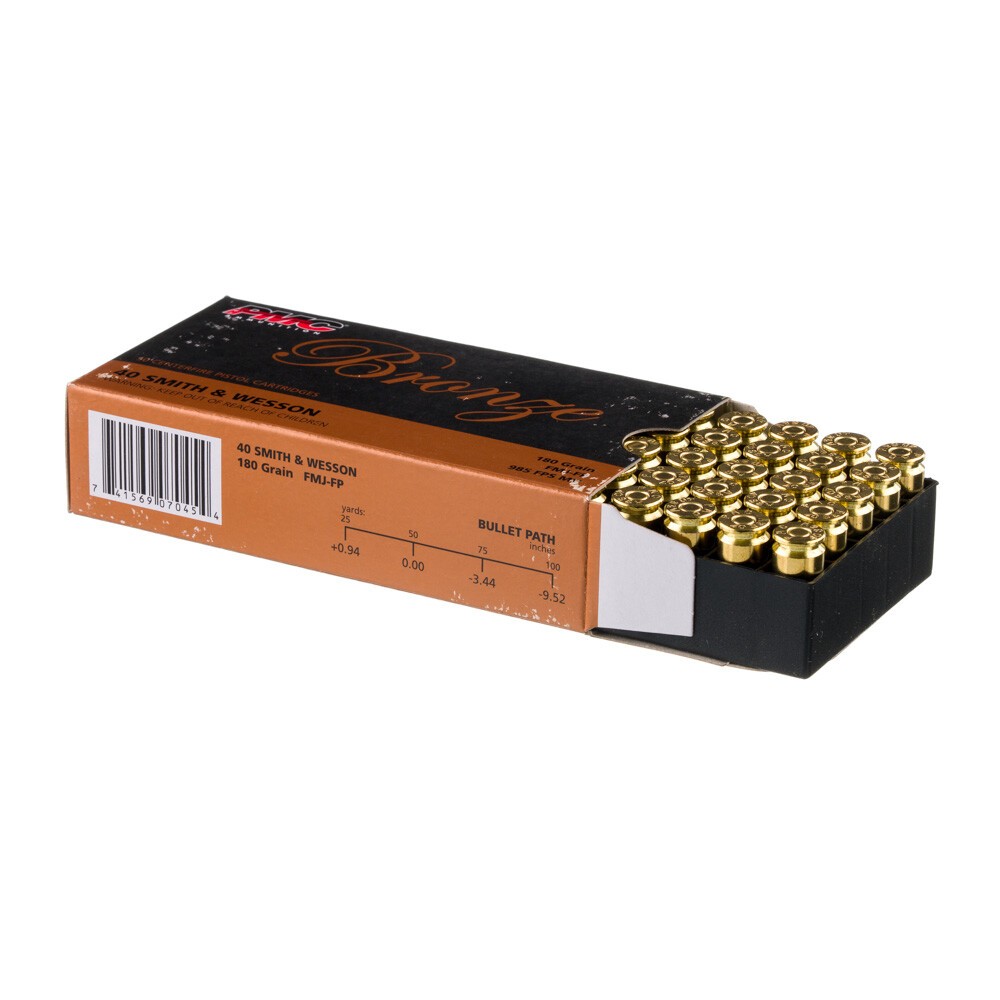 PMC Bronze .40 S&W 50rds FMJ-FP 180 Grain [FC-741569070454]