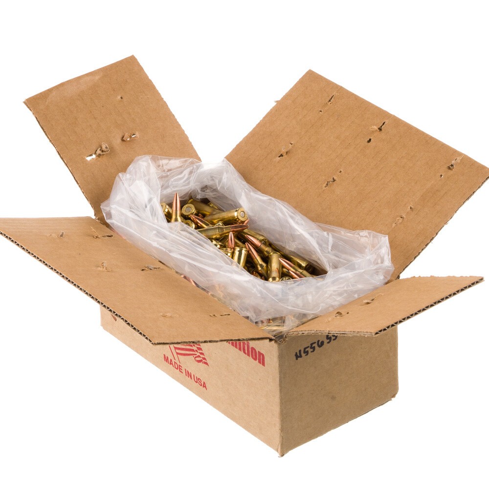 American Quality 5.56 NATO Ammunition 250 Rounds FMJ 55 Grains