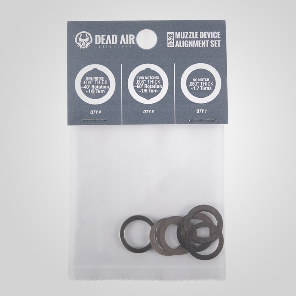 Dead Air Armament Muzzle Device Alignment Set Shim Kit 1/2x28