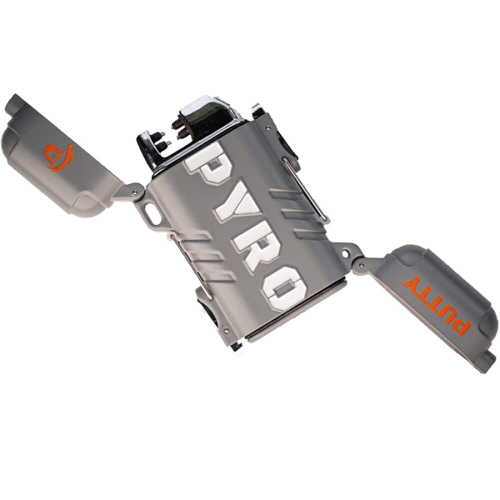 Pyro Putty Elite Dual-Arc Lighter Rechargeable Battery Gray [850010286334]
