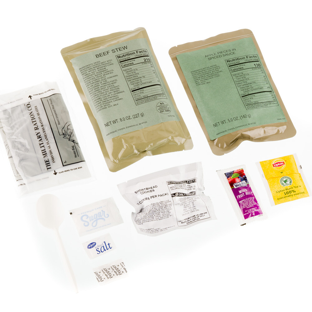 Everyday MRE Meals 10 Different Entrees 12 Meals/Case Incl Heaters