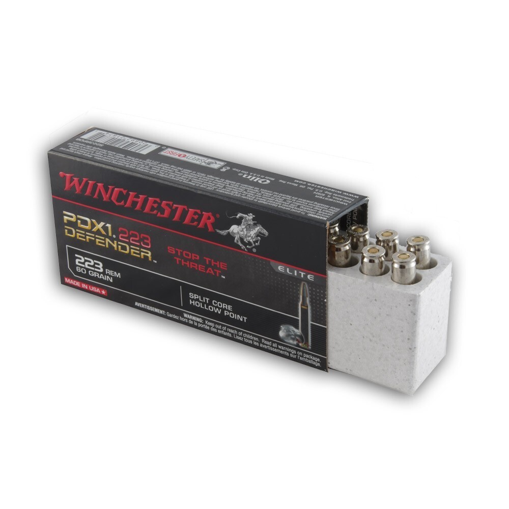 マンモス 20点 Winchester PDX1 223 Rem 60 Grain Bonded HP 20 Round Box [FC