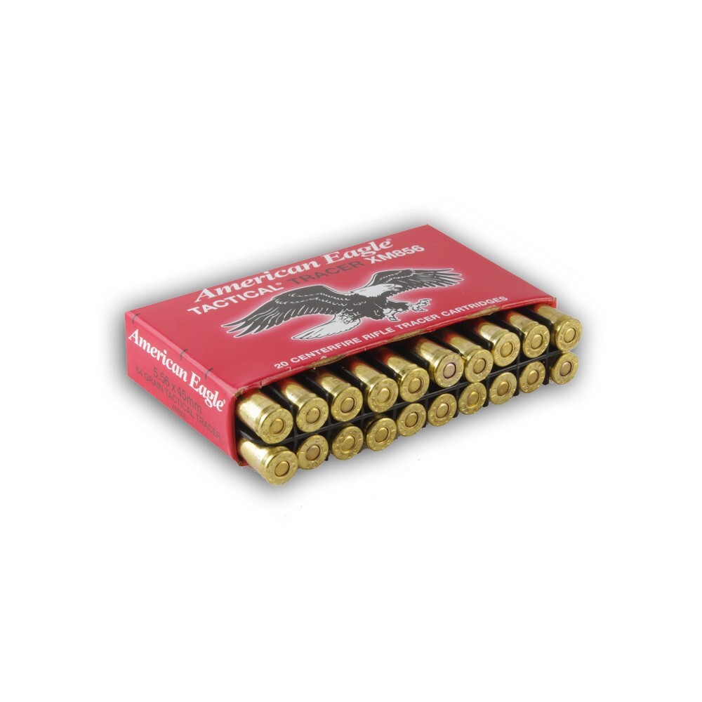Federal American Eagle 5.56 NATO Tracer Ammunition 20 Rounds