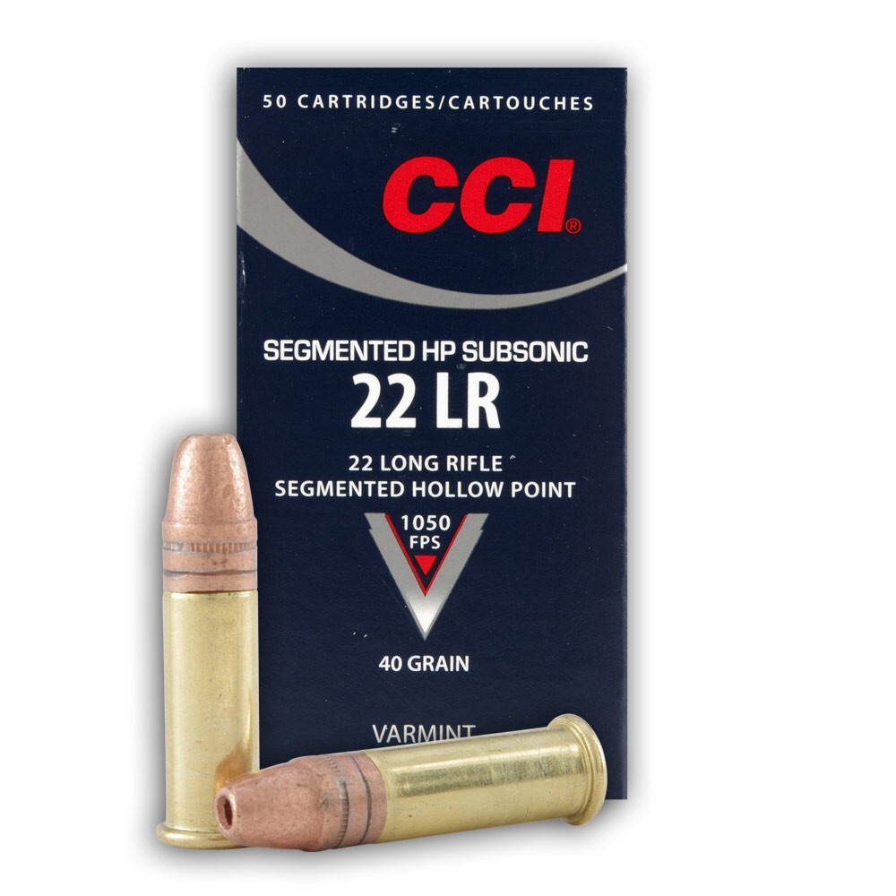 CCI Subsonic .22 LR Ammo 50rds 40gr SHP [FC-76683000743]