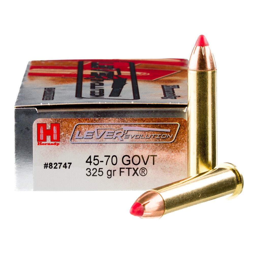 Hornady LEVERevolution .4570 Government Ammunition 200 Rounds FTX 325