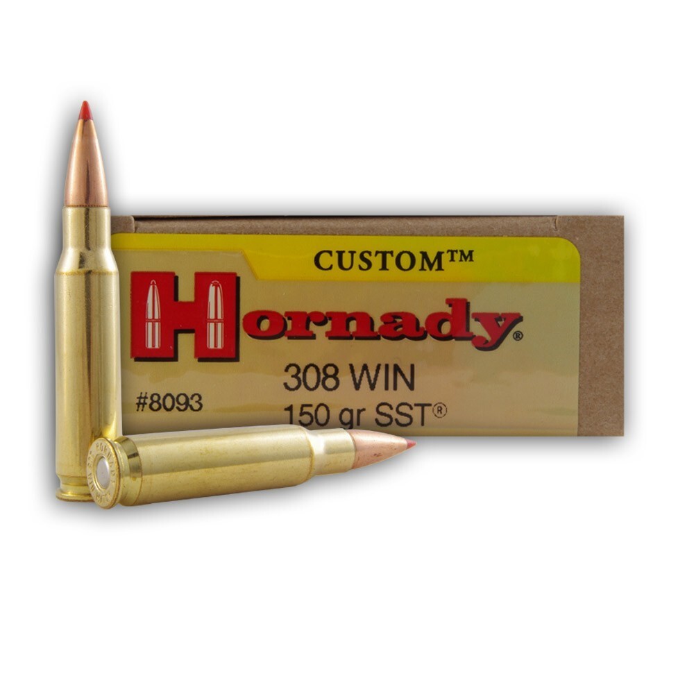 Hornady Custom .308 Win 150 Gr SST Ammo 20 Rounds [FC90255380934]