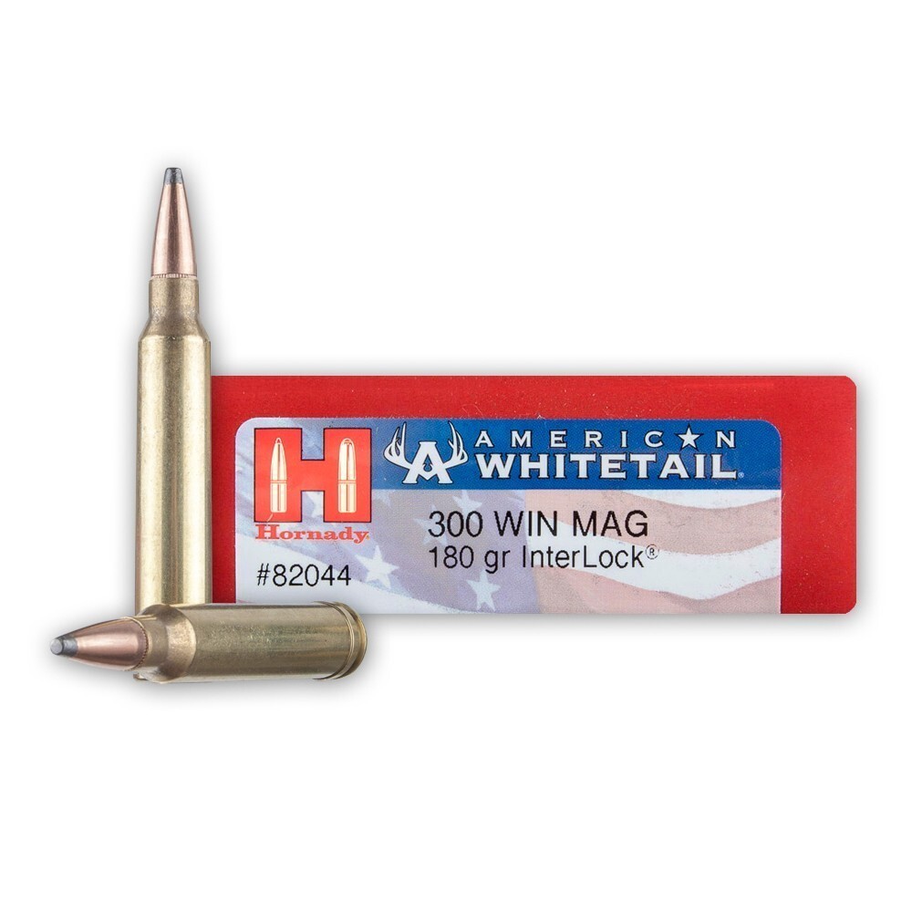 Hornady American Whitetail .300 Win Mag 200 Rounds InterLock 180 Grain