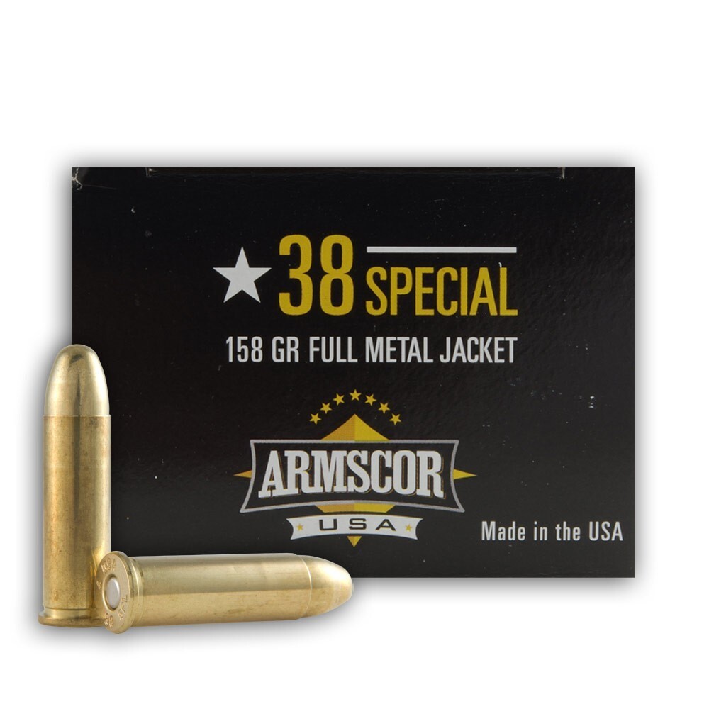 Armscor USA .38 Special Ammunition 50 Rounds FMJ 158 Grains F AC 38-17N ...
