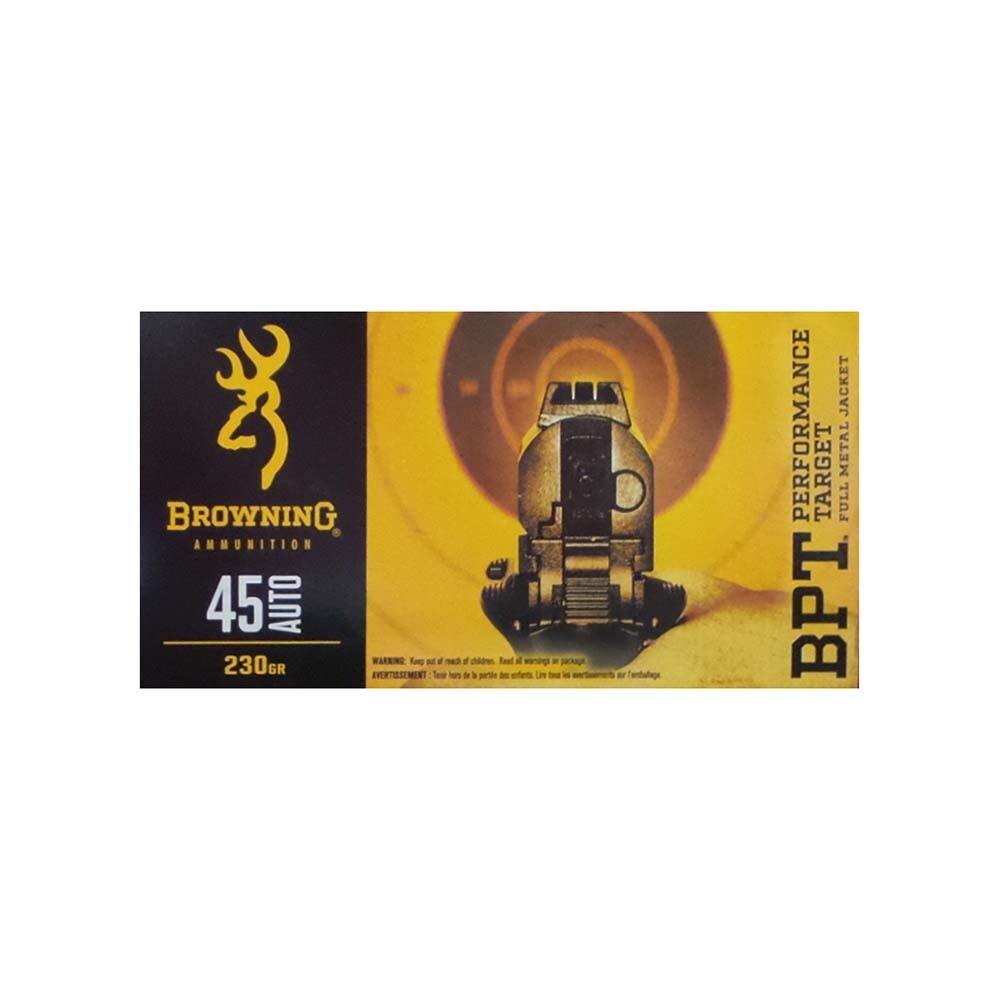 Browning BPT Target .45 ACP Ammunition 230 Grain FMJ 920 fps [FC ...