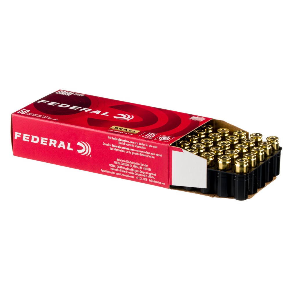 Federal Champion 9mm Luger Ammunition FMJ 115gr [FC-50029465060874]