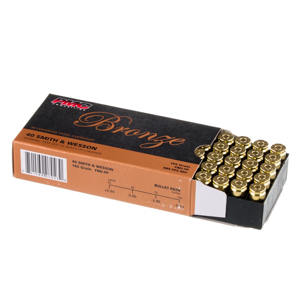 PMC Bronze .40 S&W Ammunition 1000 Rounds FMJ-FP 165 Grain