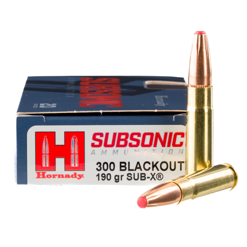 Hornady Subsonic 300 Blackout Ammo 190gr SUBX 200rds [10090255808770]