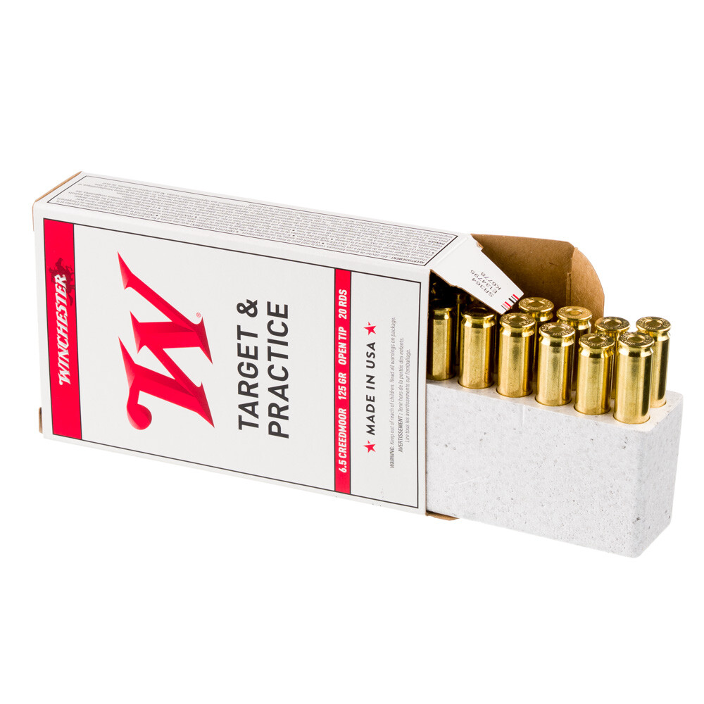 Open Tip Range Rounds Winchester USA 6.5 Creedmoor Ammunition 200 Rounds 125 Grain Open Tip ...