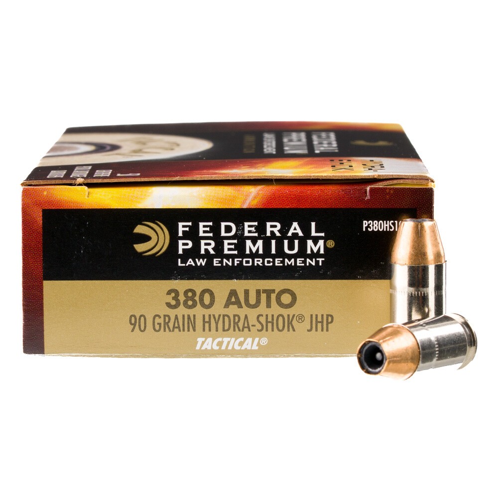 Federal .380 ACP Ammo – 90gr JHP – 50 Rounds [FC-29465088668]