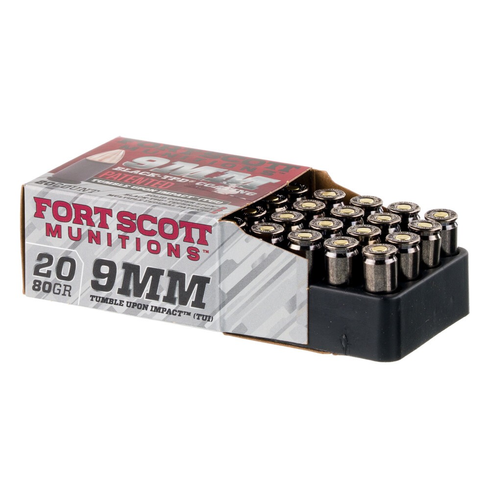Fort Scott Munitions 9mm Ammo 20 Rounds 80 Grain TPD [FC-758381721488]