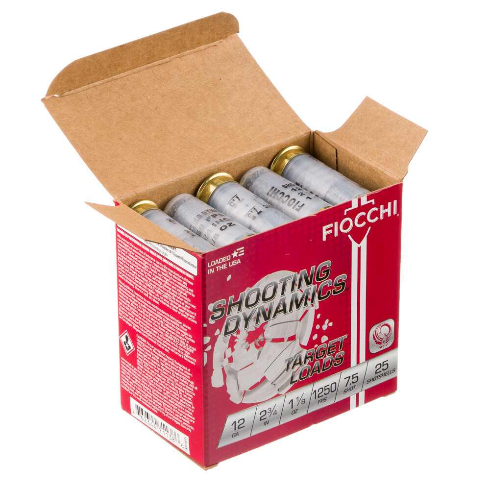 【ganguro_bodaco】12点セット① Fiocchi Shooting Dynamics 12ga 7.5 Shot 1 1/8oz 1250fps [762344711386]