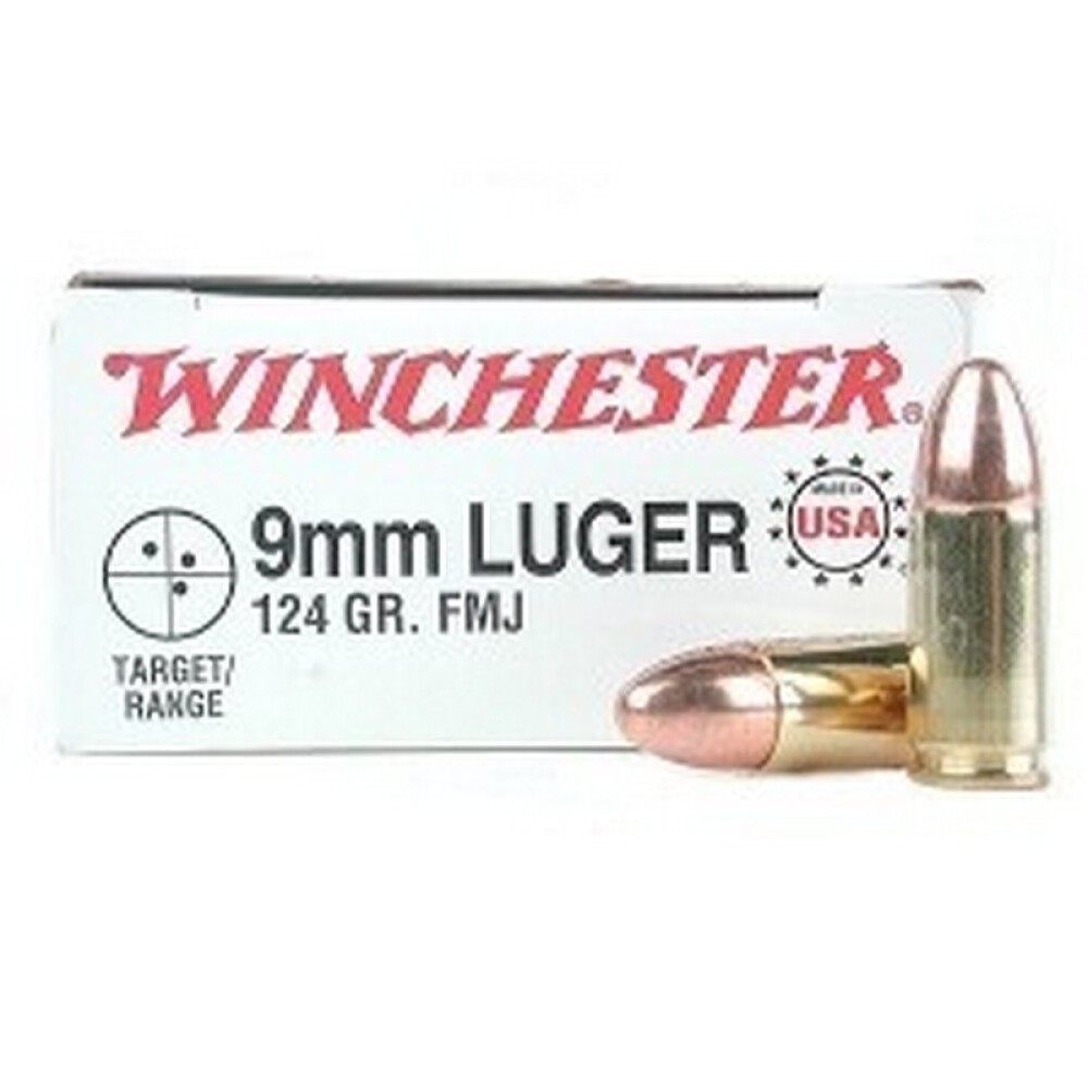 Winchester USA 9mm Ammo 500rds FMJ 124gr [FC-50020892212317]