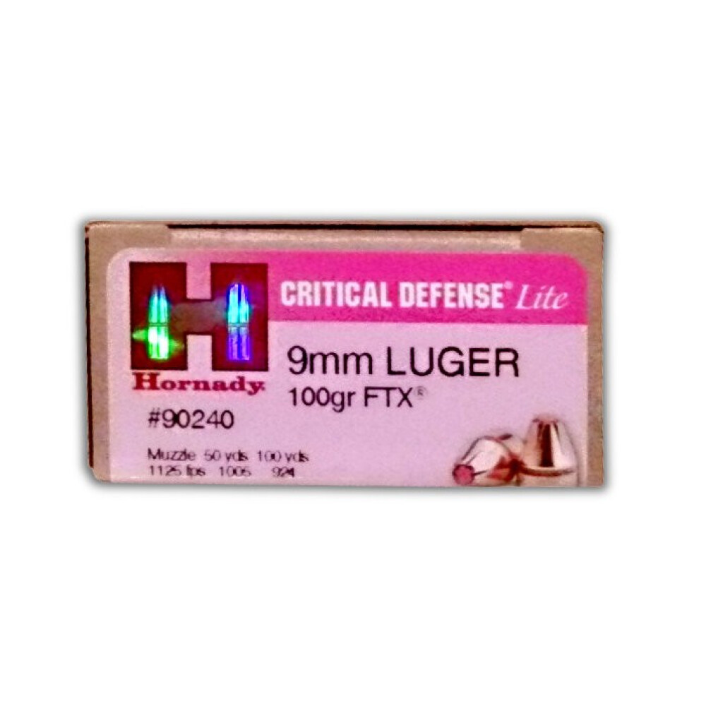 Hornady Critical Defense Lite 9mm Ammo FTX 100 Grains [FC