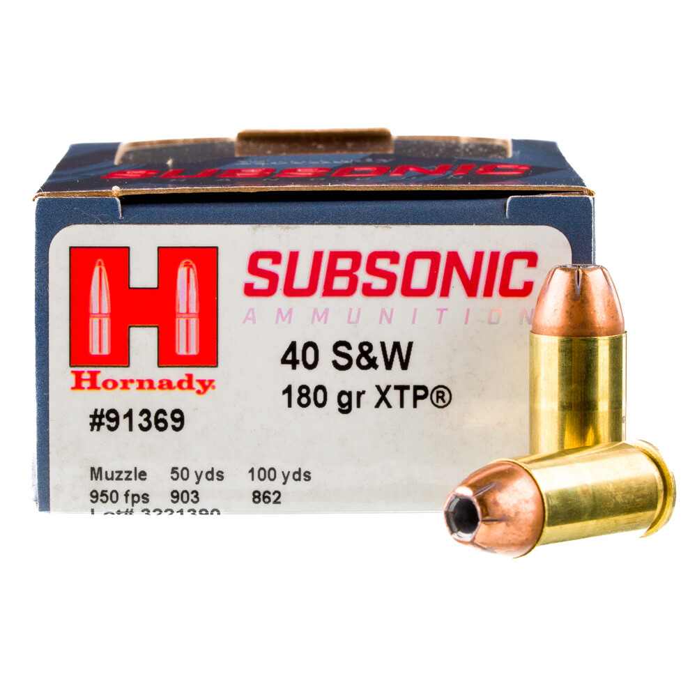 Hornady Subsonic .40 S&W Ammo 20rds XTP 180gr [FC-90255913699]
