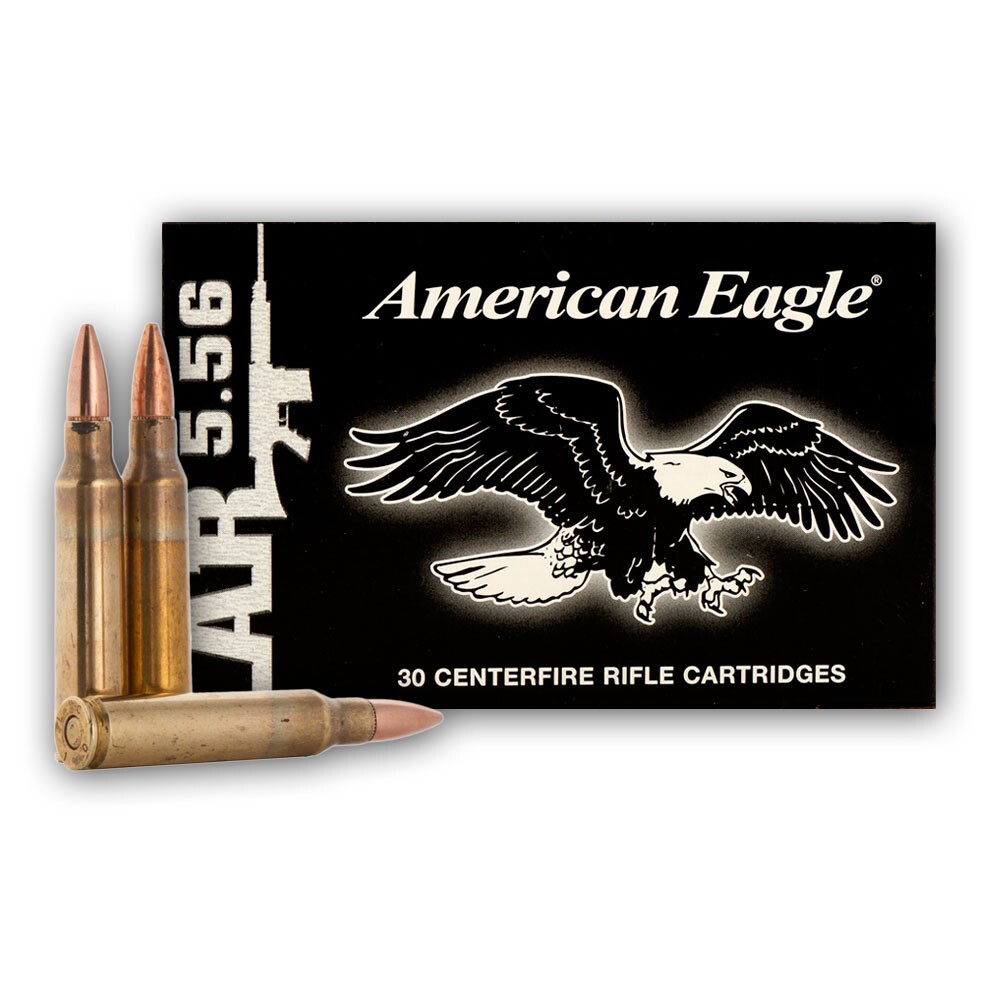 Ammo 5.56mm NATO Federal American Eagle XM193 55 Grain FMJBT
