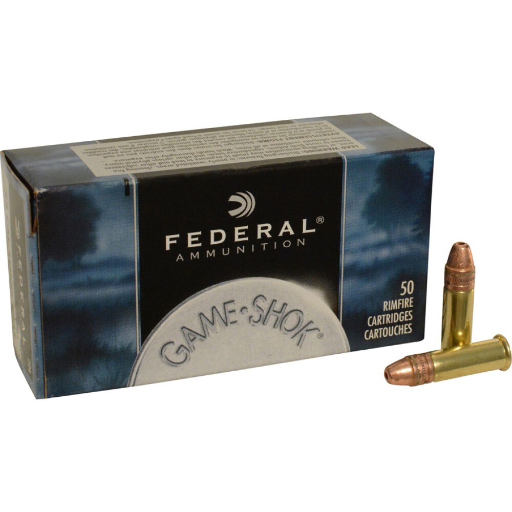 Federal Game Shok .22LR Ammunition 5000 Rounds Copper Plated Hollow ...