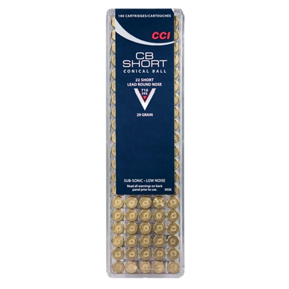 CCI CB Short .22 Short Ammunition 100 Rounds LRN 29 Grain CCI CB Short .22 Short Ammunition 100 Rounds LRN 29 Grain