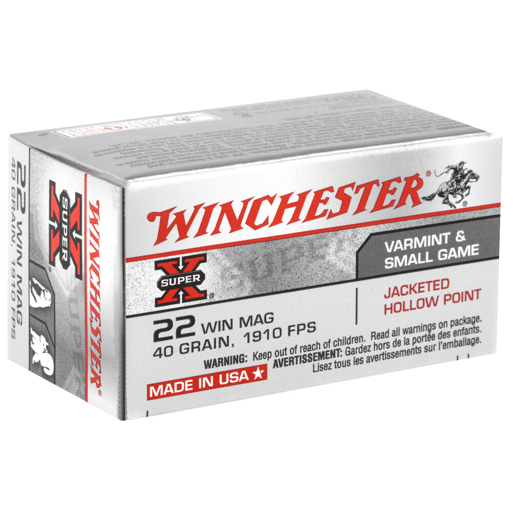 Winchester Super-X .22 WMR Ammunition 50 Rounds JHP 40 Grain