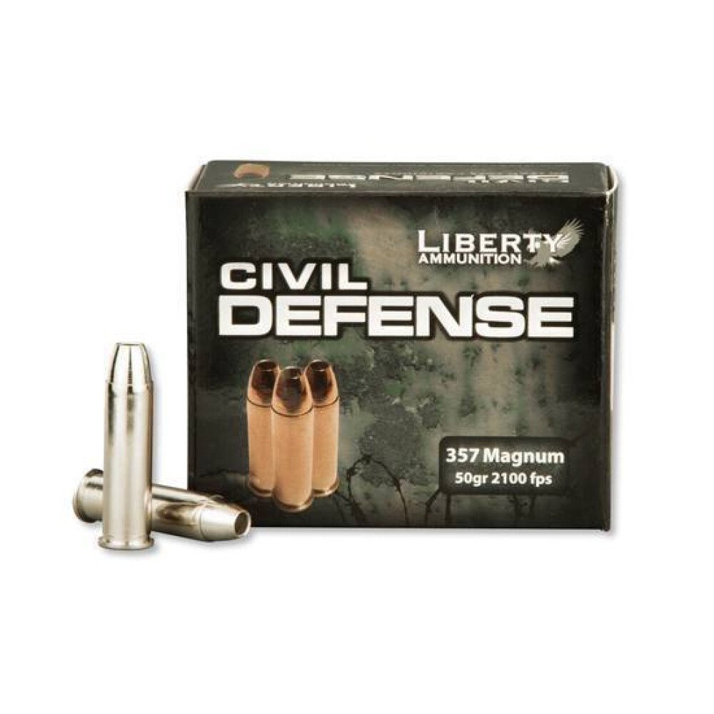 Liberty Civil Defense .357 Magnum Ammunition 20 Rounds Copper ...