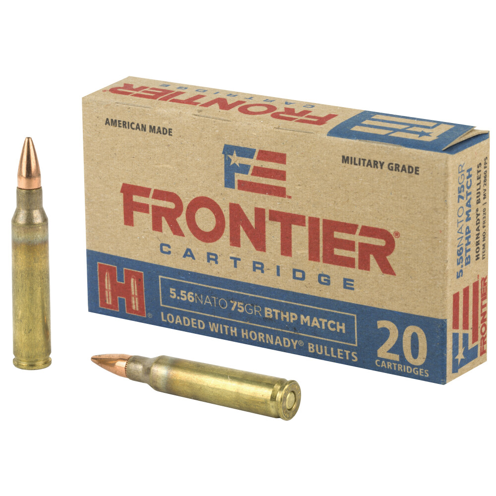 Hornady 5.56 Nato 75 Gr Bthp Match Frontier Review Hornady Frontier 5.56x45 20rds 75 Grain BTHP Match [FC-90255711615]