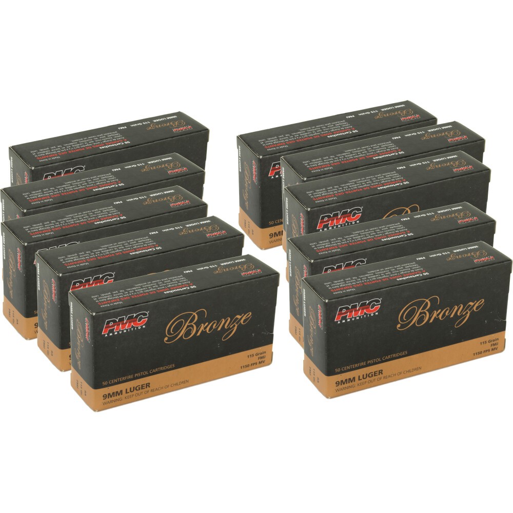 PMC Bronze 9mm Battle Pack - 115 Grain, 300 Rds [FC-741569070355]