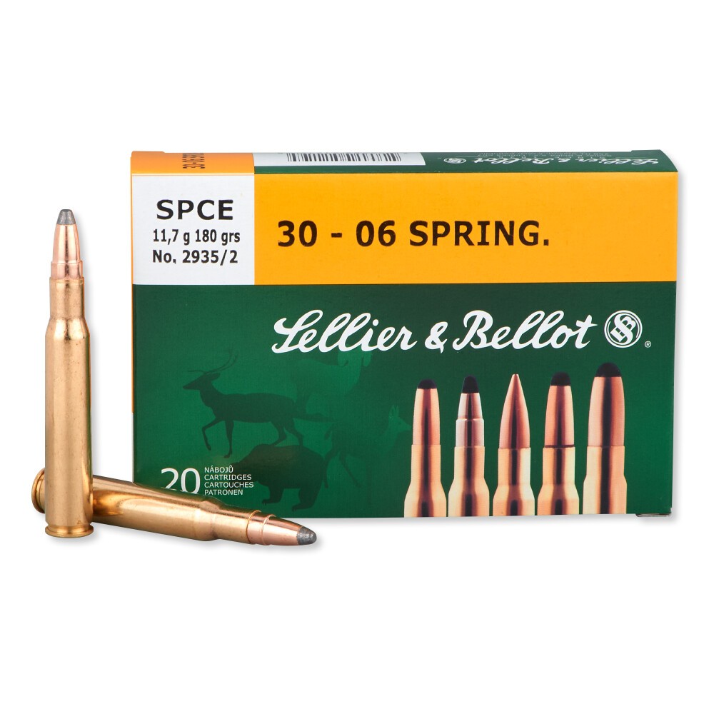 Sellier & Bellot .30-06 Springfield Ammunition 20 Rounds SPCE 180 Grain ...