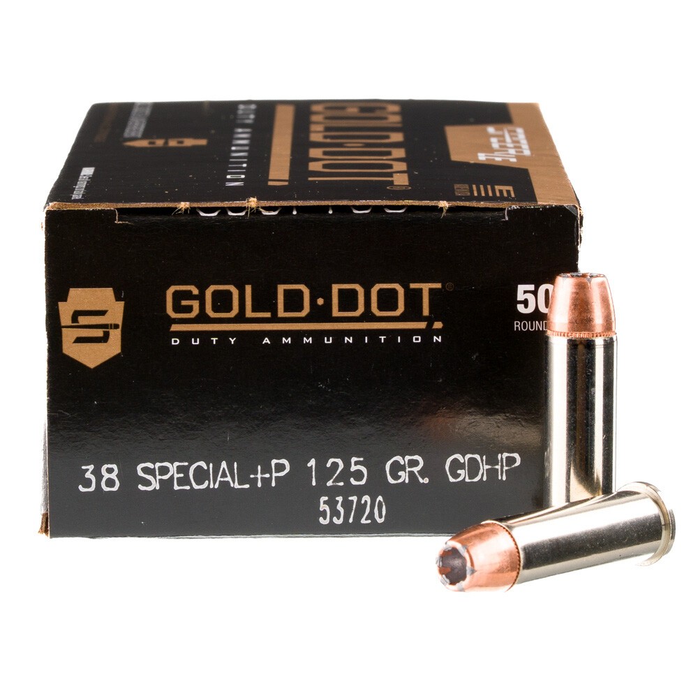 Speer Gold Dot .38 Special +P 125-Grain HP 50-Round Box [76683537201]