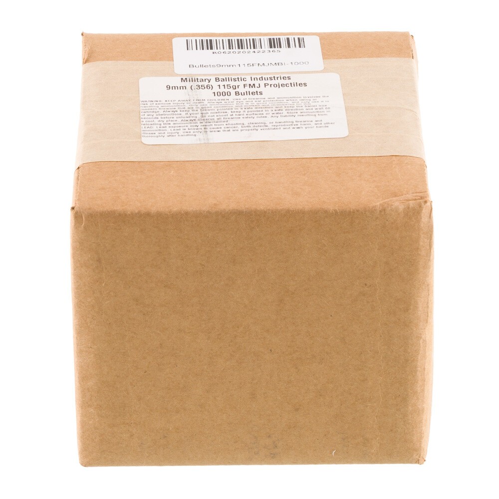 MBI 9mm Bullets 356 Diameter 115 Grain FMJ 1000 mbi-9mm-bullets-356-diameter-115-grain-fmj-1000