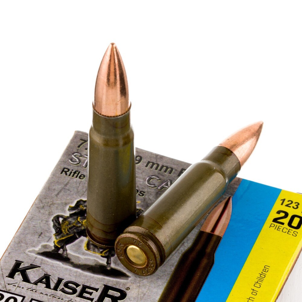 Kaiser 7.62x39 Ammunition 1000 Rounds FMJ 123 Grains