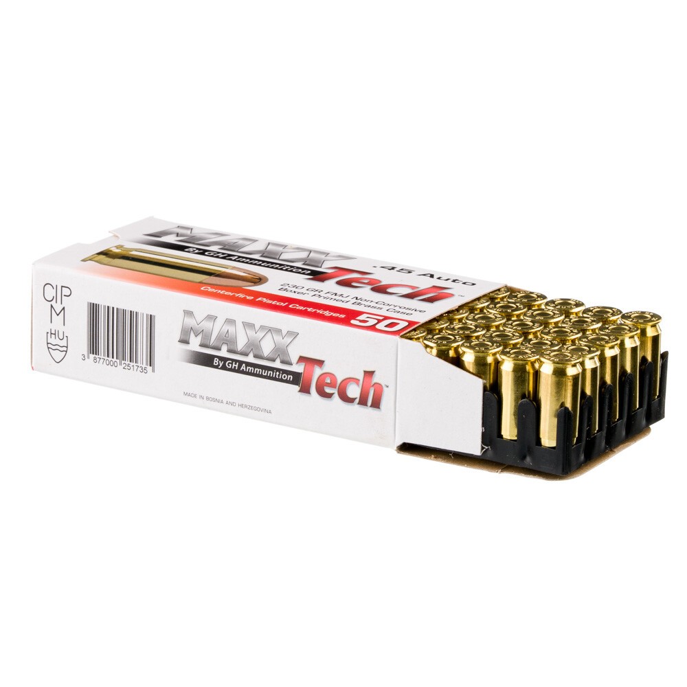MAXXTech .45 ACP 50rds FMJ 230grs PTGB45 [FC-3877000251735]