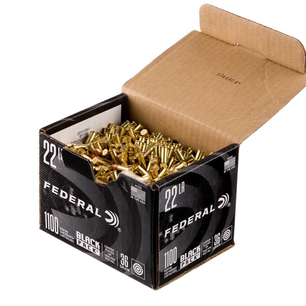 Pack Rifle .22 Federal .22 LR Ammunition 1100 Rounds CPHP 36 Grains