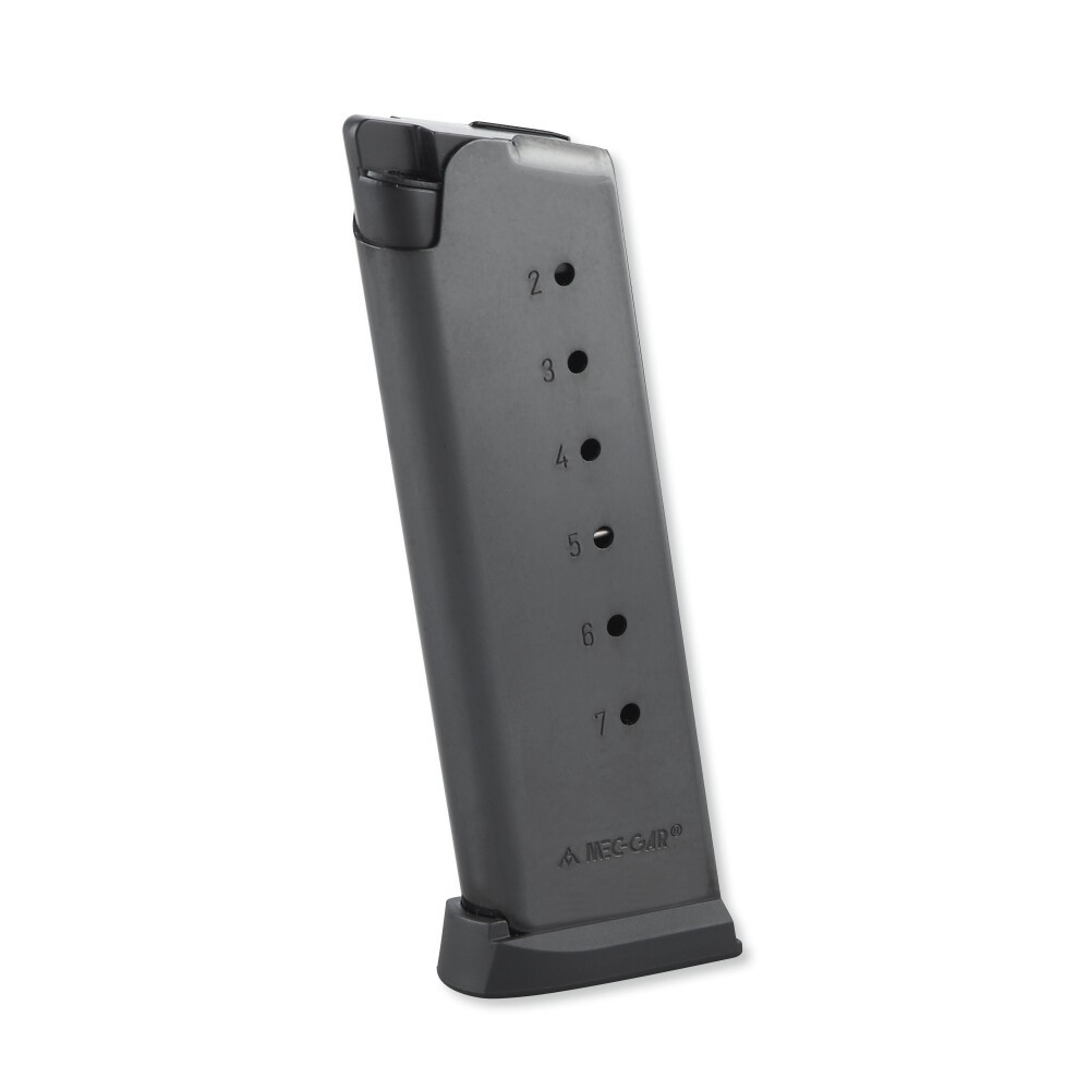 Mec-Gar 1911 Officers Magazine .45 ACP 7 Rounds Steel Blued