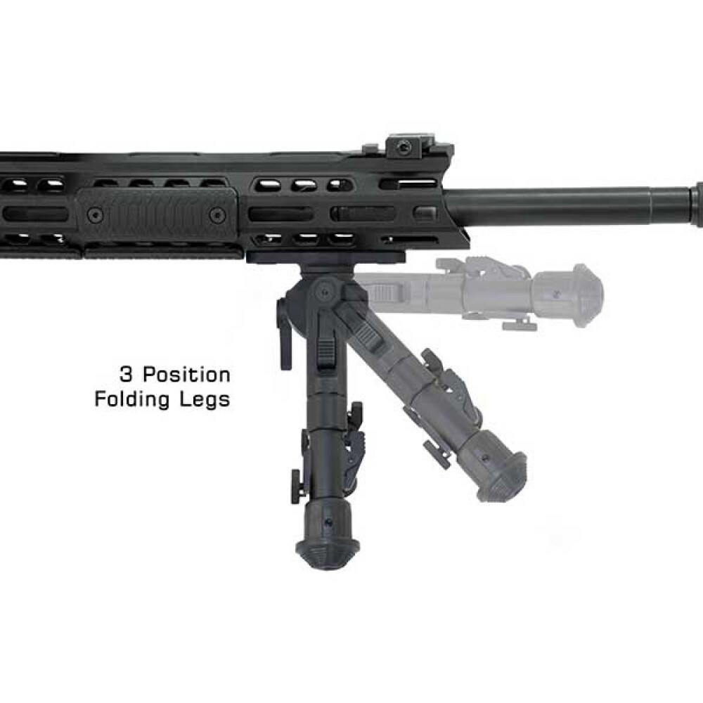 Leapers UTG Recon 360 TL Bipod 5.57" Center Height MLOK TLBPM02B