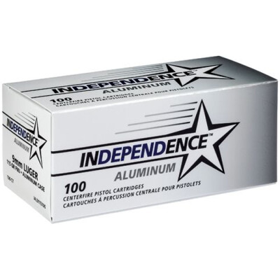 Independence 9mm Luger Ammunition 100 Rounds FMJ 115 Grains