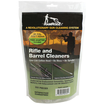 RamRodz .30/.308/7.62mm Breech Cleaner 300 Count Cotton 30300