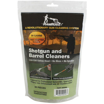 RamRodz 20 Gauge Breech Cleaner 80 Count Cotton 20080