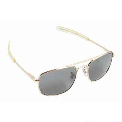Humvee Military Bayonette Style Sunglasses Gray Lens with Gold Frame