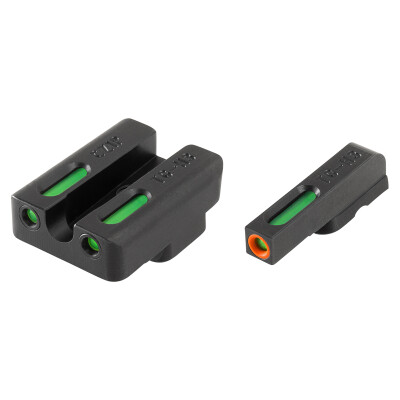 TRUGLO TFX Pro CZ 75 Front and Rear Set Green TFO Night Sights Orange Ring Steel Black TG13CZ1PC