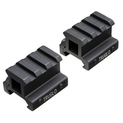 TRUGLO Two Piece Riser Mount .75" Height Picatinny Aluminum Black TG8982B