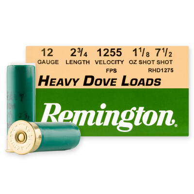 Remington Dove 12 Gauge Ammunition 25 Rounds 2.75" #7.5 Lead 1-1/8oz