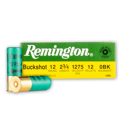 Remington Express 12 Gauge Shotshell 250 Rounds 2-3/4" 0 Buckshot 12 Pellet