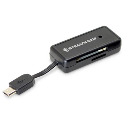 Stealth Cam Memory Card Reader for Android Devices/Tablet with On the Go USB Functionality Matte Black STC-SDCRAND