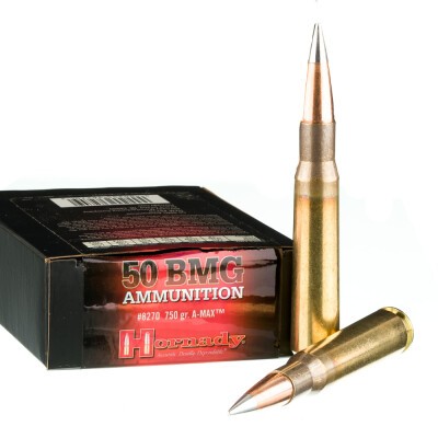 Hornady Match .50 BMG Ammunition 100 Rounds A-MAX 750 Grains