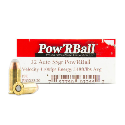 CorBon Glaser .32 ACP 55 Grain Pow'R Ball 20 Round Box