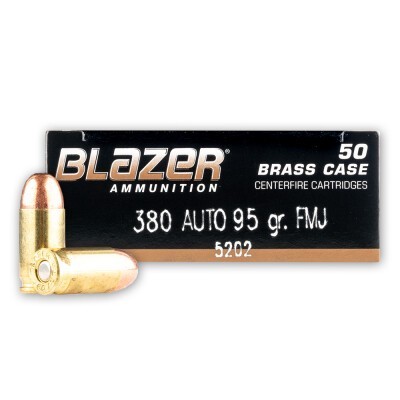 Blazer Brass .380 ACP Ammunition 1000 Rounds FMJ 95 Grains